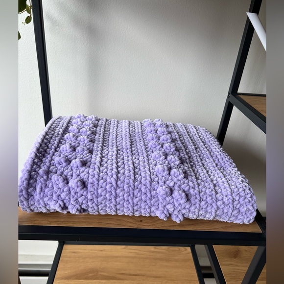 Handmade Baby Blanket - Purple - Picture 2 of 6